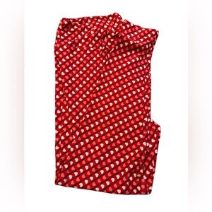 LuLaRoe  Leggings Red Heart Pattern